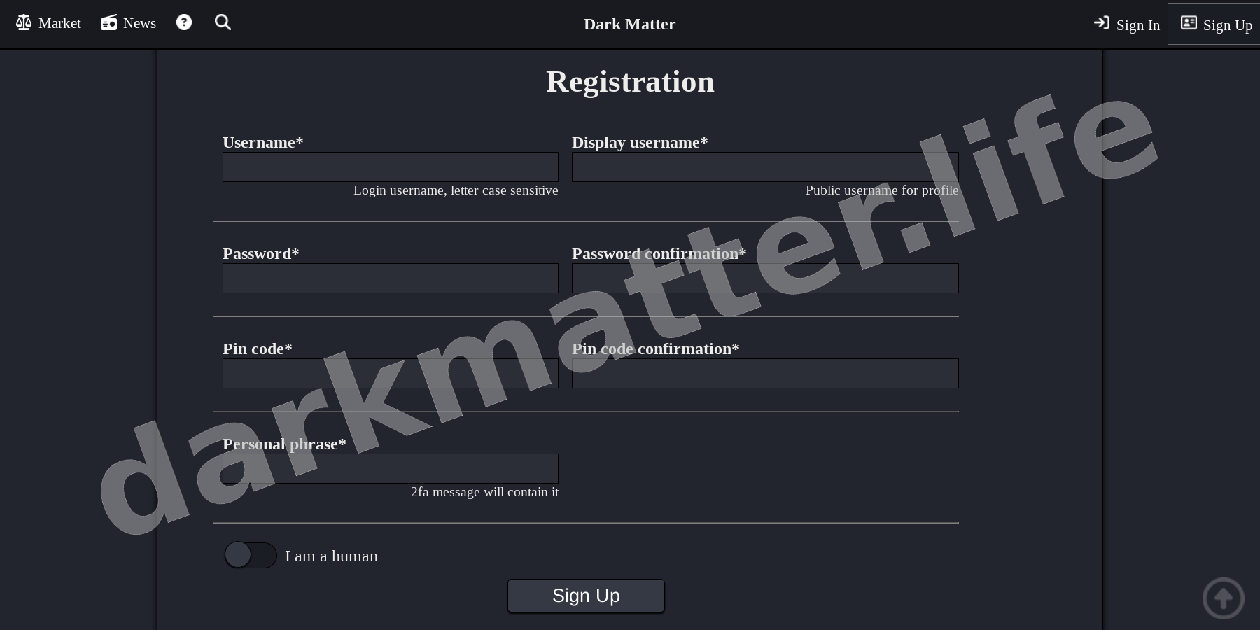Account Registration Page